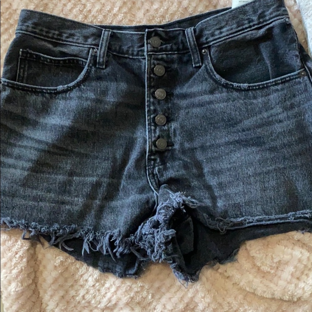 Abercrombie & Fitch Black Denim Shorts
